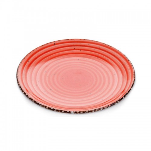 Сервировочная тарелка красного цвета